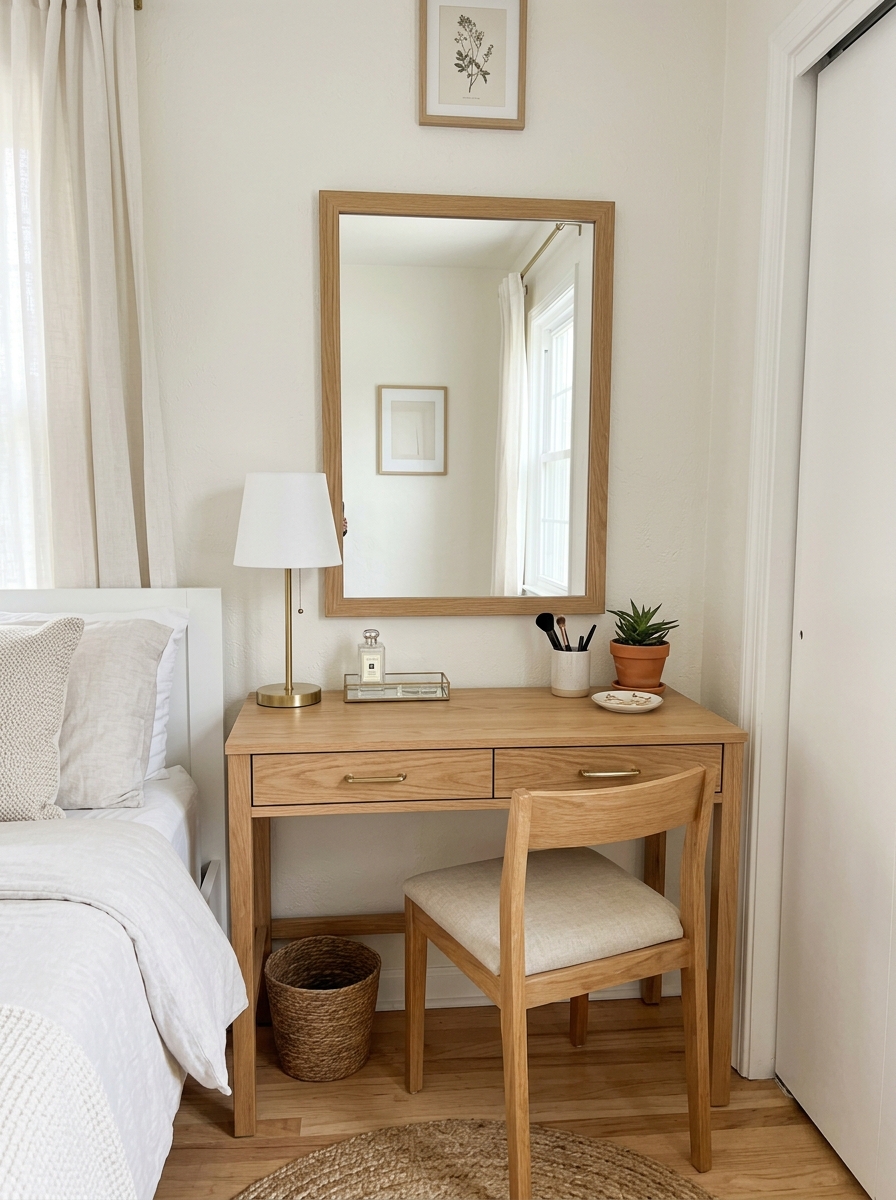 Bedroom desk doubles as vanity 202606292243